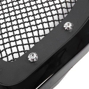ABS Plastic Car Front Bumper Grille for 2006-2008 Dodge RAM 1500/2006-2009 Doge RAM 2500/3500 ABS Plastic Stainless Steel Coating with Rivet QH-CH-001 Black